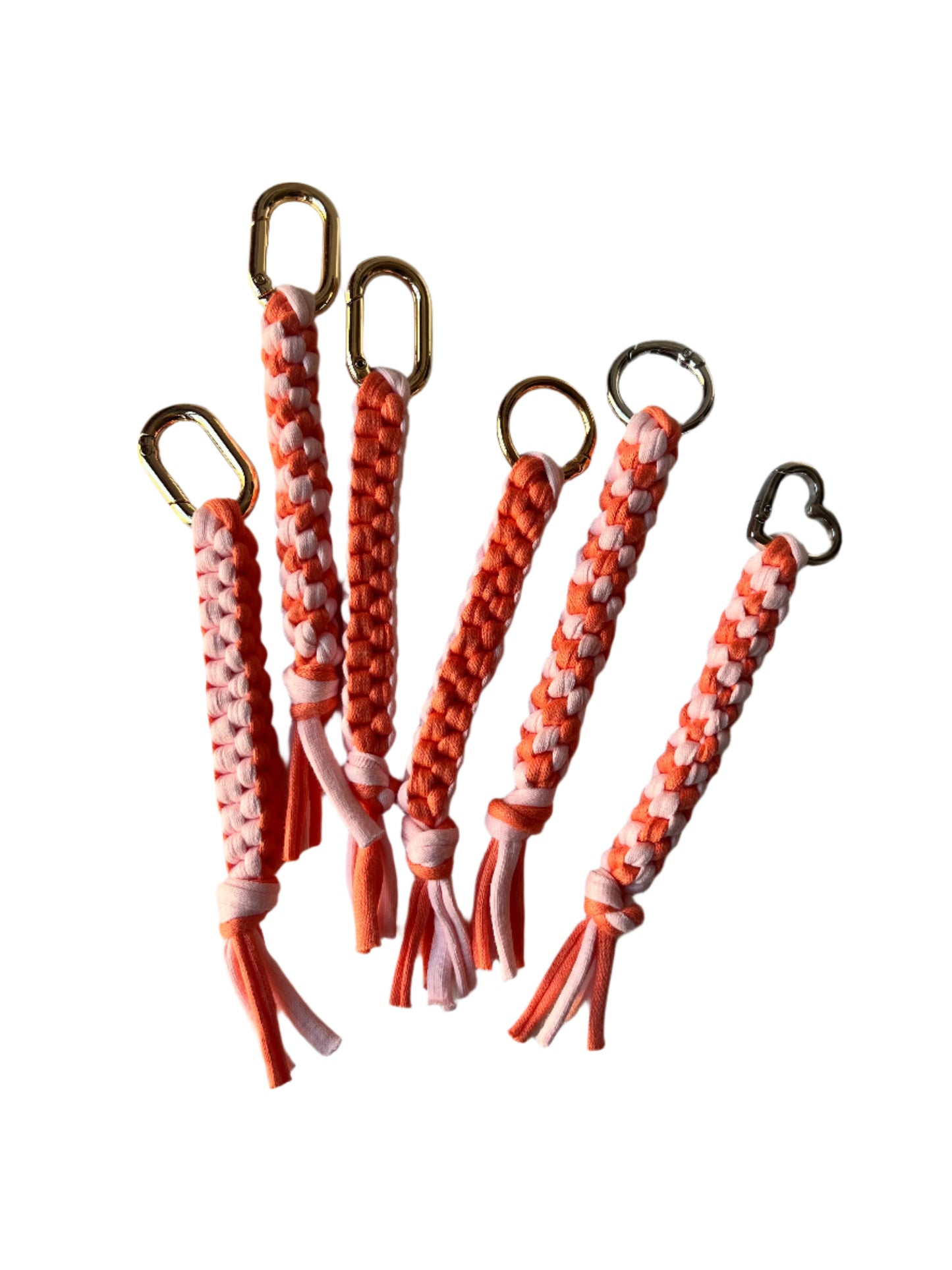 KEYCHAIN - Orange & Baby Pink