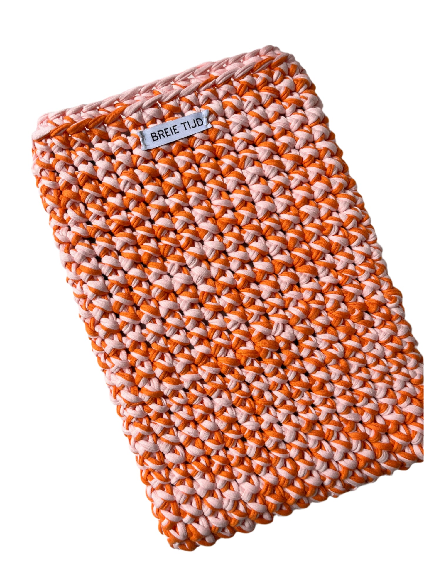 LAPTOP SLEEVE - Orange & Baby Pink
