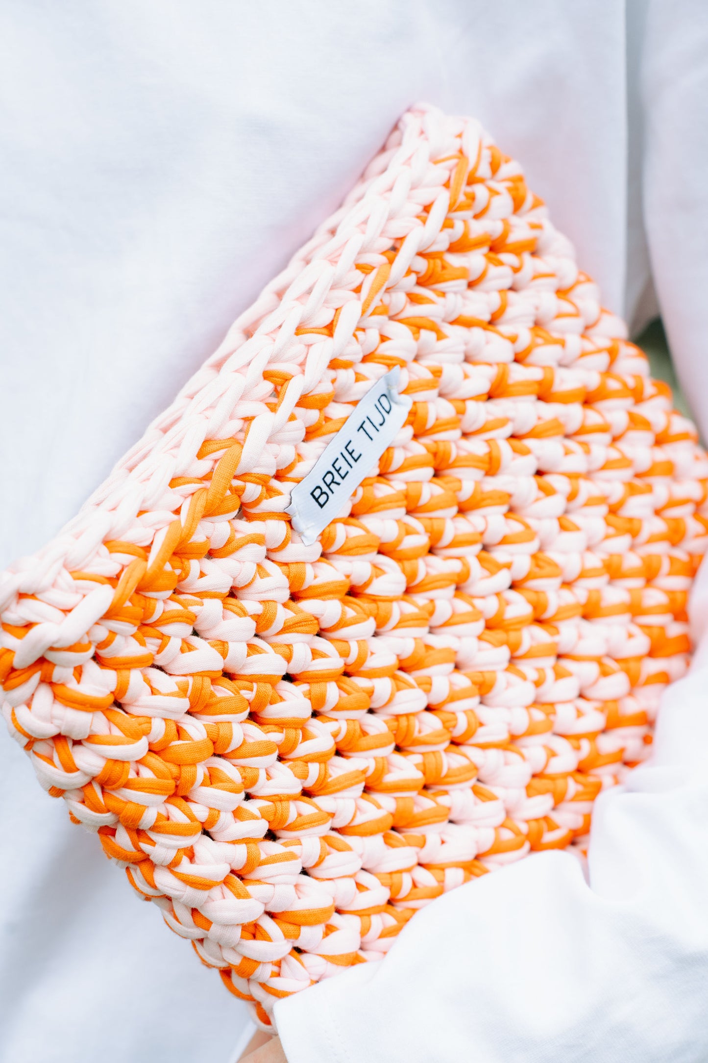 LAPTOP SLEEVE - Orange & Baby Pink