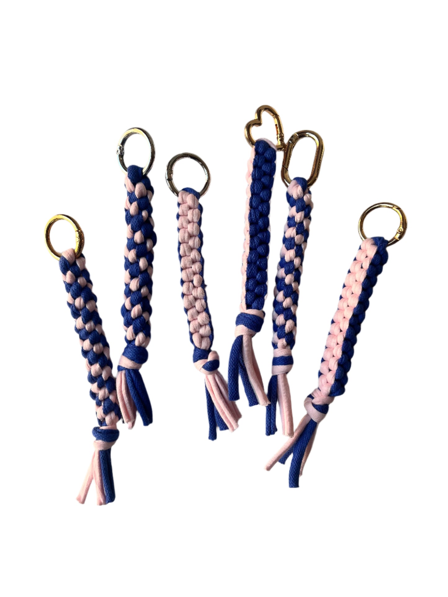 KEYCHAIN - Dark Blue & Baby Pink