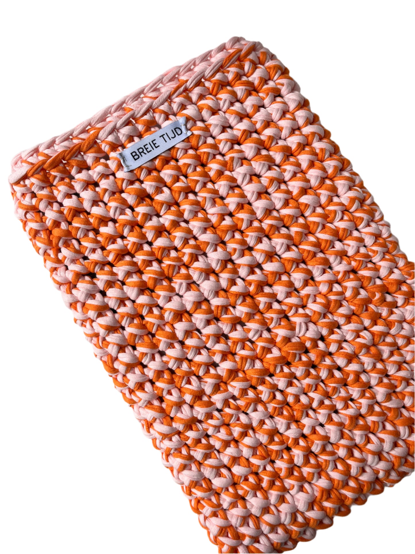 LAPTOP SLEEVE - Orange & Baby Pink