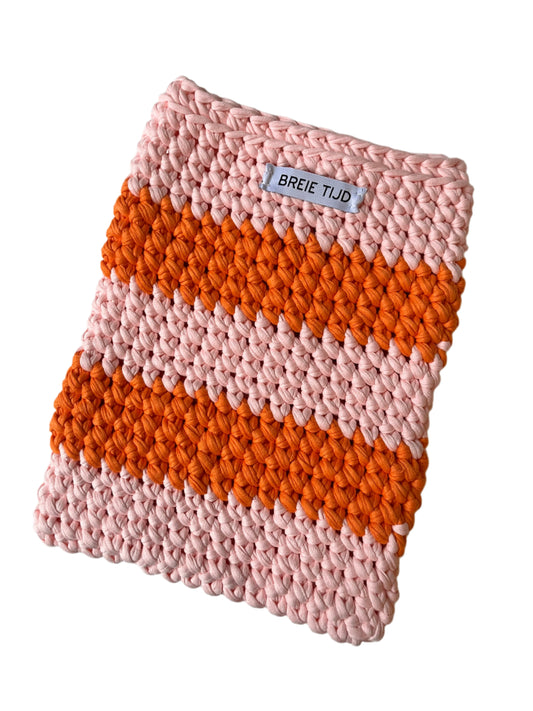 TABLET SLEEVE - Orange & Baby Pink