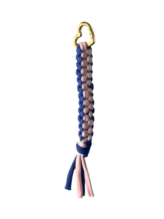 KEYCHAIN - Dark Blue & Baby Pink