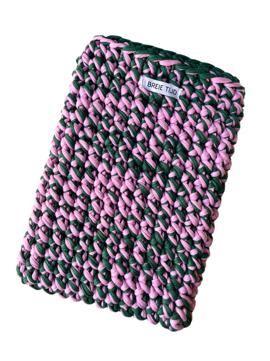LAPTOP SLEEVE - Pink & Dark Green