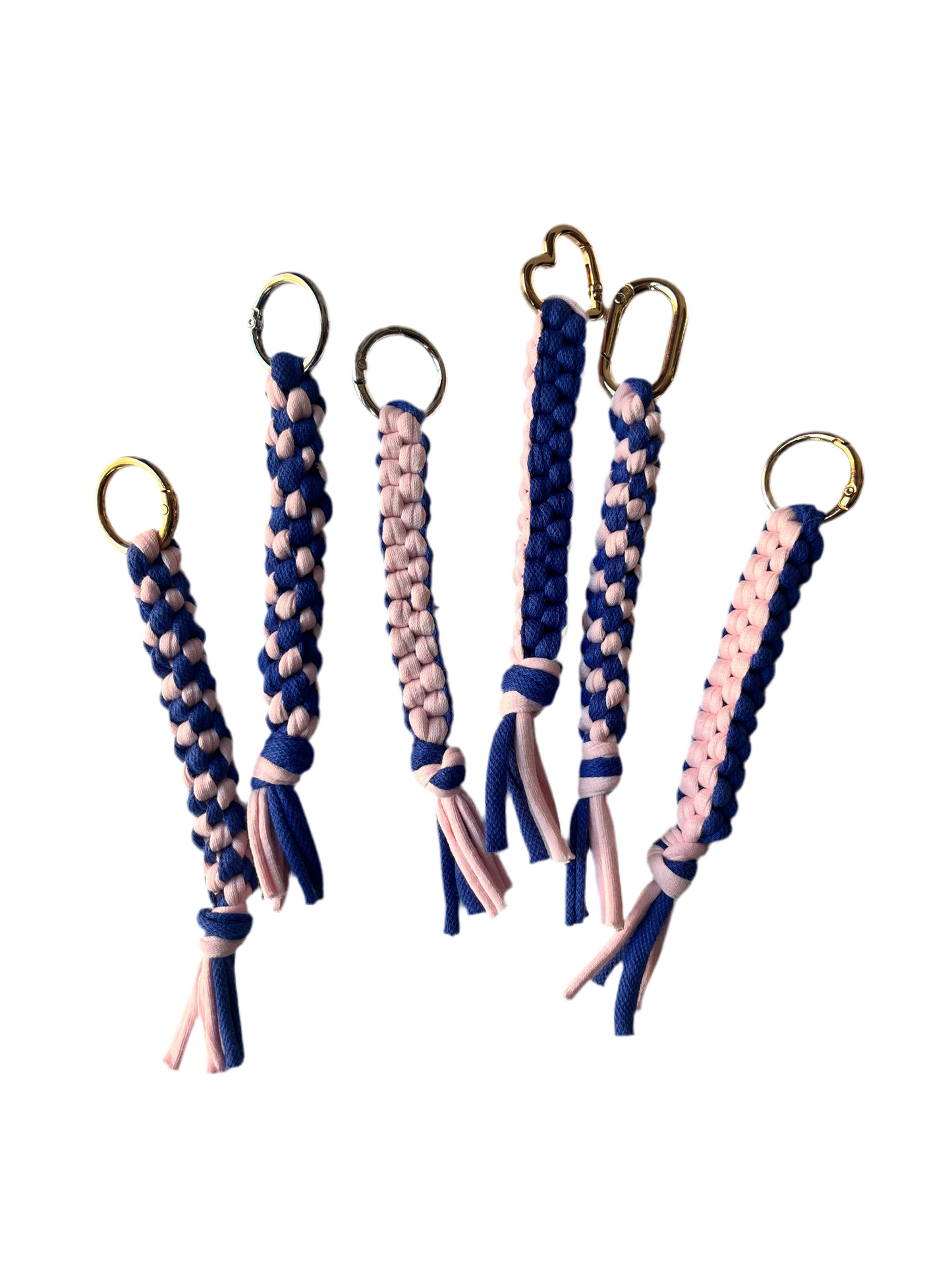 KEYCHAIN - Dark Blue & Baby Pink
