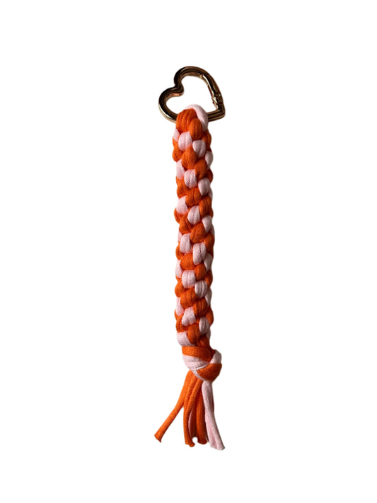 KEYCHAIN - Orange & Baby Pink